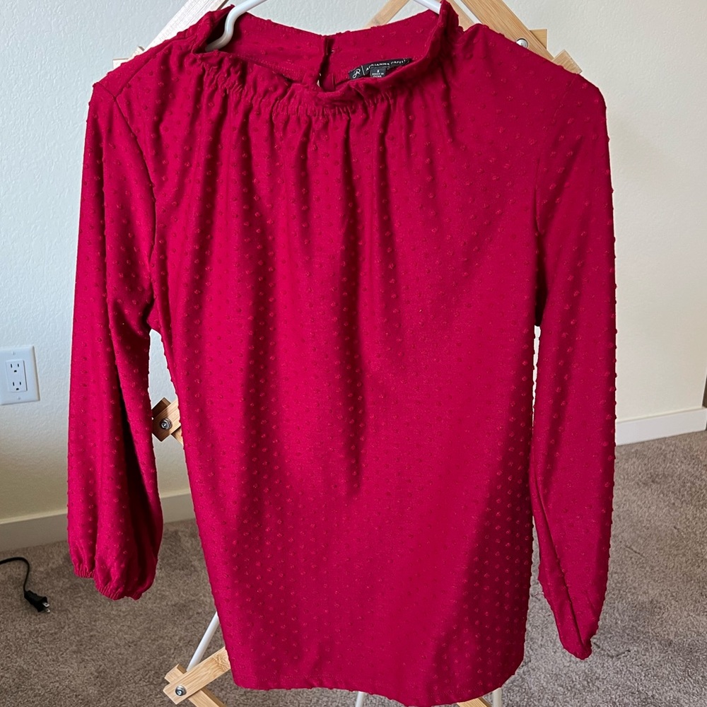 Adrianna Papell | Red Textured Top